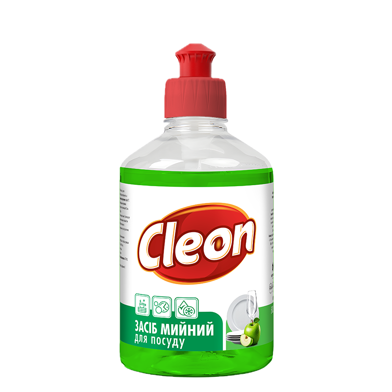 25515293 Cleon Засіб для миття посуду Optima Яблуко, 0,5 л